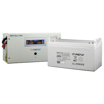 Комплект ИБП Инвертор Энергия ИБП Pro 1700 + Аккумулятор 100 АЧ - ИБП и АКБ - ИБП для котлов - Магазин электрооборудования для дома ТурбоВольт